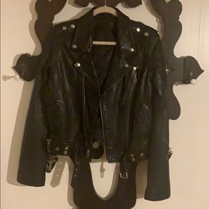 Black leather jacket(moto)